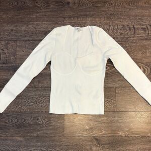 Madewell Ribbed White Top